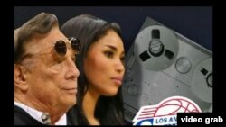 Pemilik LA Clippers Donald Sterling (kiri) dan pacarnya, V. Stiviano (foto: dok). 