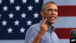 “[Hoy] Estados Unidos merece un aumento”, dijo Barack Obama en Wisconsin para celebrar el Día del Trabajo.