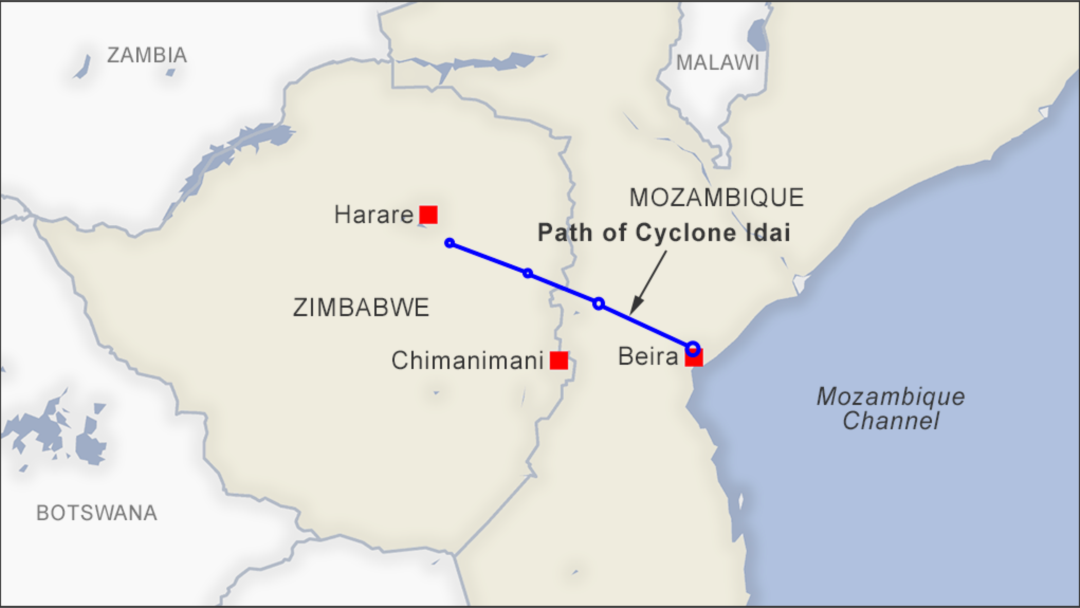 Path of Cyclone Idai