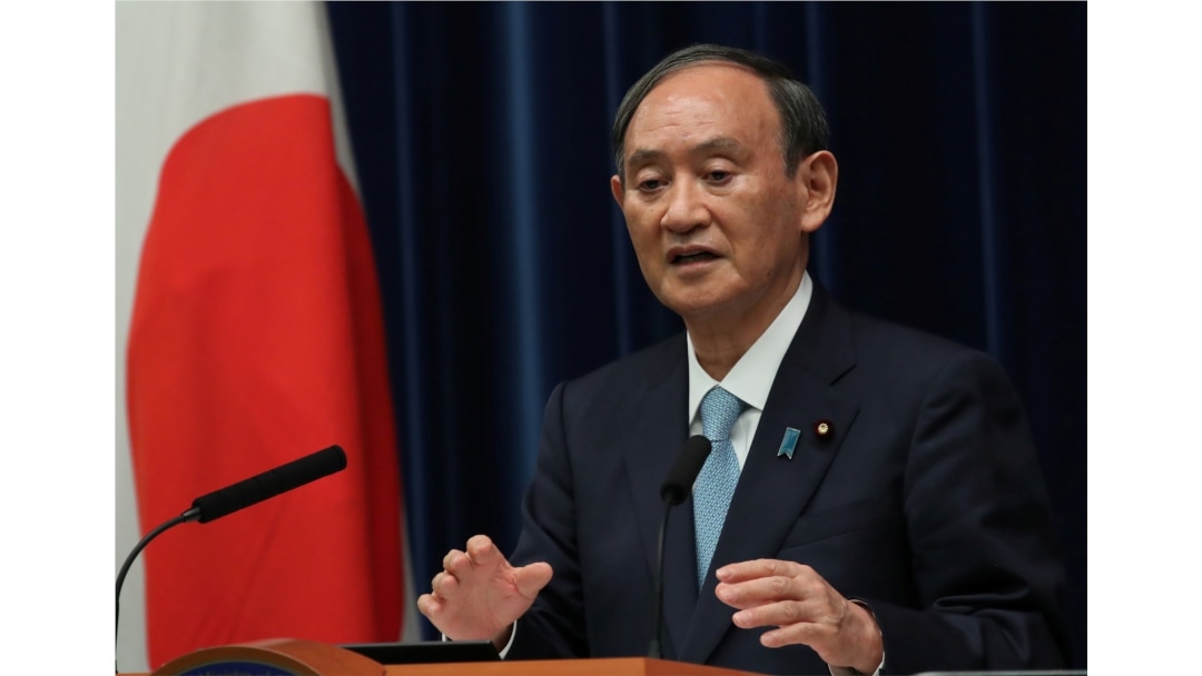 PM Jepang Yoshihide Suga dalam konferensi pers di Tokyo, Jepang, 9 September 2021. (REUTERS/Kim Kyung-Hoon/Pool)