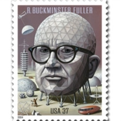 US Postage Stamp of R. Buckminster Fuller