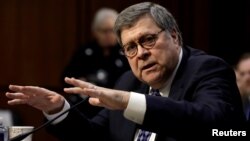 William Barr testifies at a Senate Judiciary Committee hearing on his nomination to be attorney general of the United States on Capitol Hill in Washington, Jan. 15, 2019. 