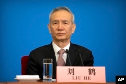 China's Vice Premier Liu He Liu has told U.S. Treasury Secretary Steven Mnuchin that Beijing is ready to defend its interests after President Donald Trump announced plans to slap tariffs on nearly $50 billion Chinese imports.