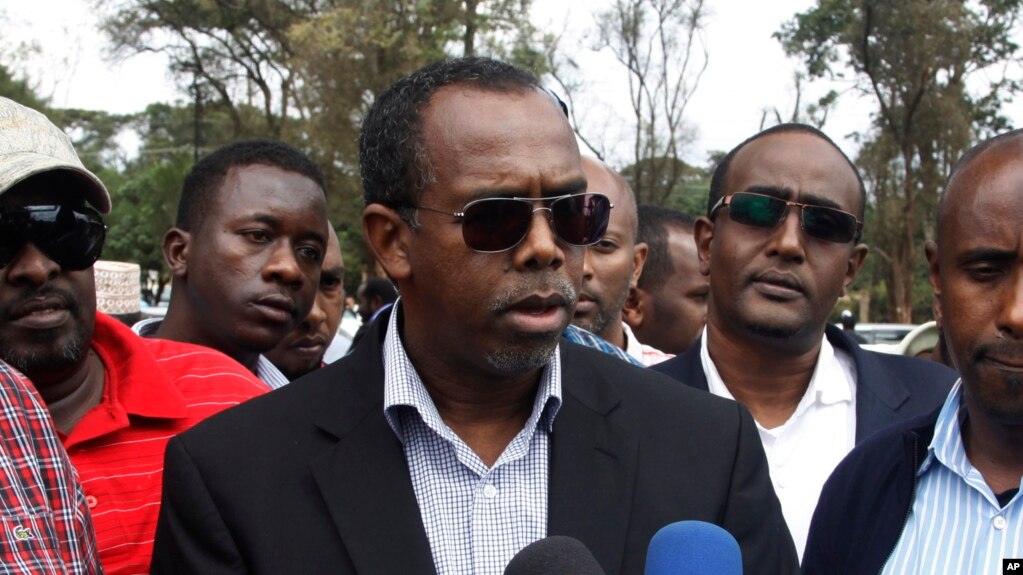 FILE - Somali diplomat Mohamed Ali Nur, pictured in an interview in Nairobi in September 2013, thanked Ethiopia for releasing 114 prisoners. "Only six Somalis remain in the Ethiopian jails, and we have agreed that they will soon be released," he said.