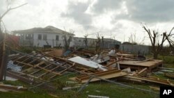 Damage is left after Hurricane Irma hit Barbuda, Sept. 7, 2017.