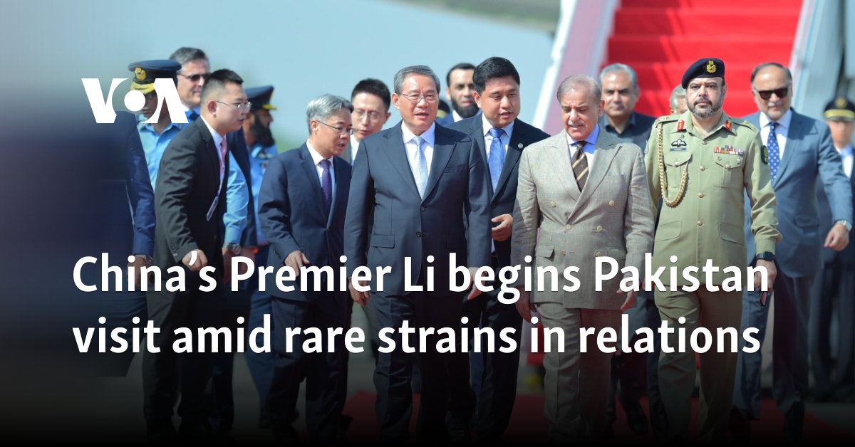 China’s Premier Li begins Pakistan visit amid rare strains in relations 