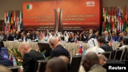 Attendees take part in the 15th International Energy Forum Ministerial (IEF15) in Algiers, Algeria, Sept. 27, 2016. 