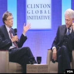 Bill Gates i Bill Clinton na skupu Clintonove Globalne Inicijative u New Yorku