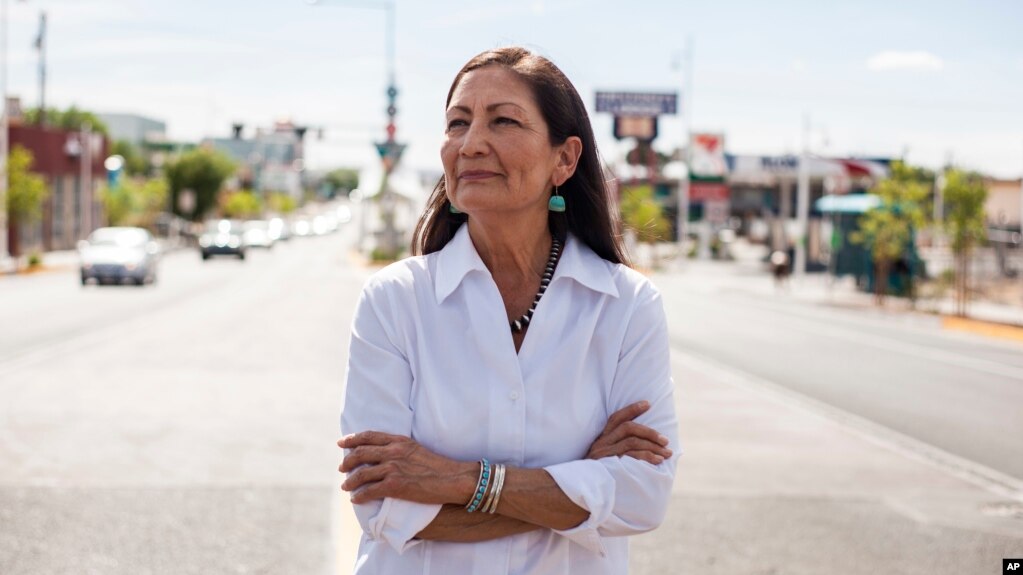 Deb Haaland poses for a portrait in a Nob Hill Neighborhood in Albuquerque, N.M., June 5, 2018. Haaland, a tribal member of Laguna Pueblo, is aiming to become the first Native American woman in Congress. 