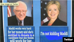 #ImNotKiddingMaddi and the "Bernie versus Hillary" Internet meme