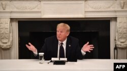 Presiden AS, Donald Trump di Gedung Putih, Washington, D.C., 18 Mei 2020. (Foto: dok).