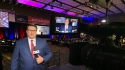 Kane Farabaugh, VOA Midwest correspondent, covers the Iowa Caucuses in 2020.