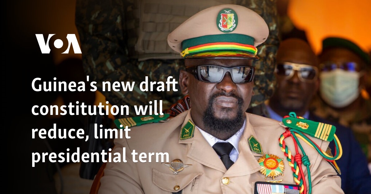 Guinea's new draft constitution will reduce, limit presidential term