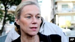 Sigrid Kaag, head of the U.N. team charged with destroying Syria's chemical weapons, addressing reporters in Damascus, Oct. 22, 2013.