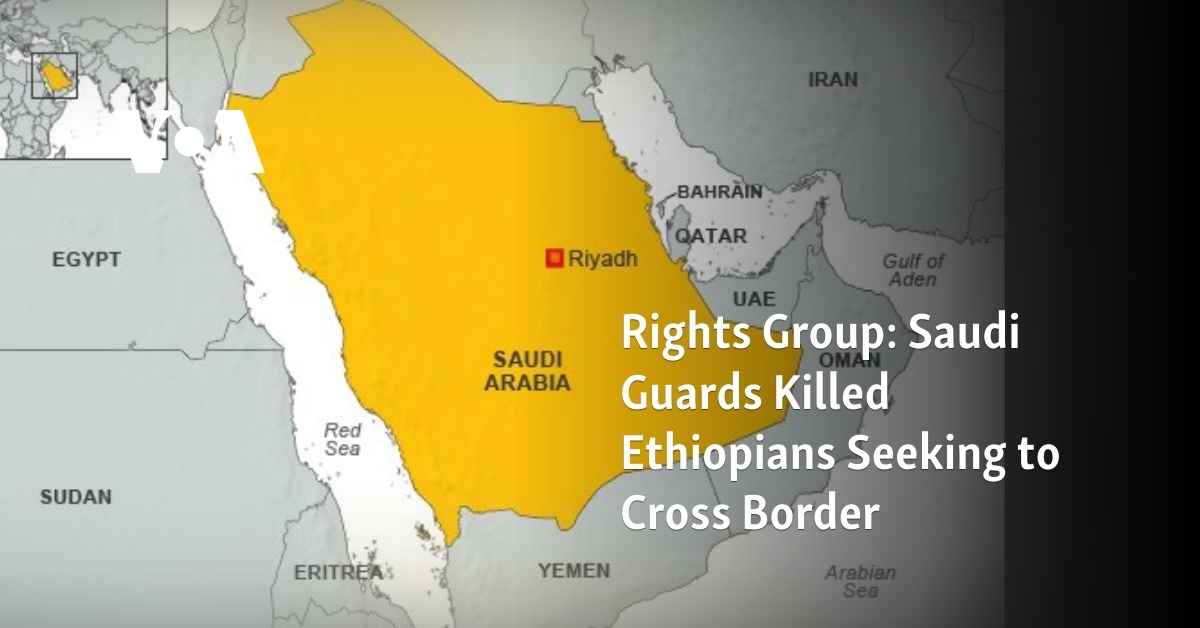 Rights Group: Saudi Guards Killed Ethiopians Seeking to Cross Border