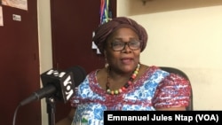 Elise Pierrette Mpoung Meno, co- fondatrice de l’association de lutte des violences faites aux femmes à Yaoundé, le 1er mars 2019. (VOA/Emmanuel Jules Ntap)