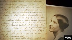 Original pisma o muskoj represiji zenskih prava tijekom Spansko-americkog rata, napisano rukom Susan B. Anthony, 1898. godine. 