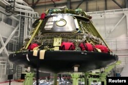 One of Boeing Co's CST-100 Starliner astronaut capsules is seen at a production facility in Cape Canaveral, Florida, U.S., January 15, 2019. Picture taken on January 15, 2019. (REUTERS/Eric M. Johnson)