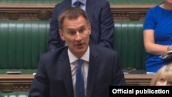 Jeremy Hunt, ministre britannique des Affaires étrangères à Londres, le 26 juin 2018.