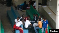 Un centre pour migrants sur l'île de Lampedusa, en Italie, le 4 octobre 2013.