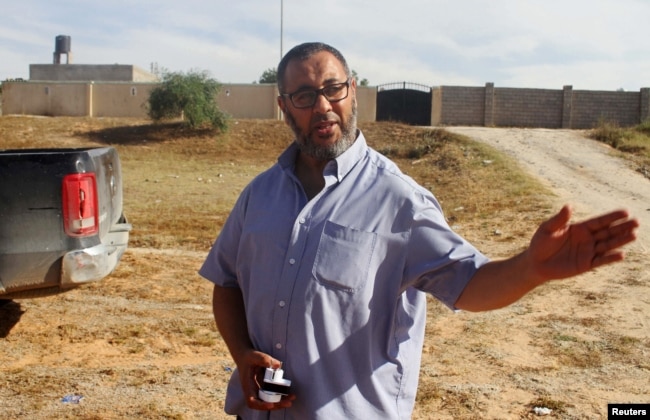 Ramadan Abedi, the father of Salman Abedi, the bomber who killed 22 concert-goers in an attack in Manchester, speaks to Reuters in Tripoli, Libya, May 24, 2017.