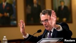 U.S. Trade Representative Robert Lighthizer testifies before a House Ways and Means Committee hearing on U.S.-China trade on Capitol Hill in Washington, Feb. 27, 2019.