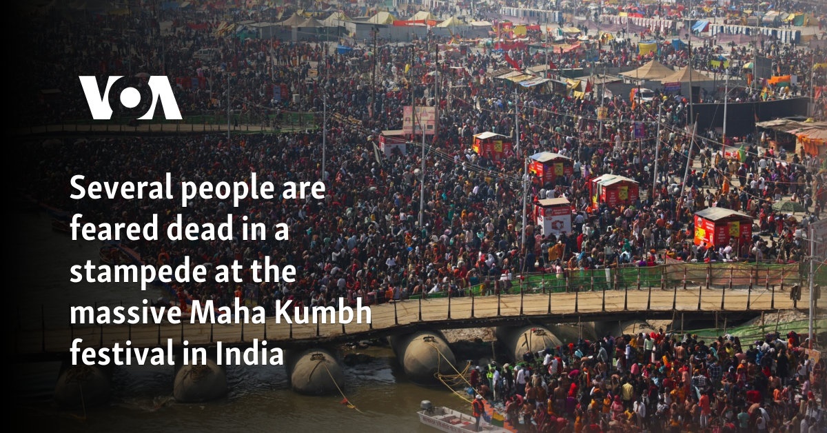 Several people are feared dead in a stampede at the massive Maha Kumbh festival in India