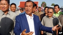 Thủ tướng Campuchia phát biểu ở Phnom Penh hôm 1/8