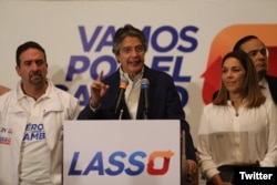 Guillermo Lasso en conferencia de prensa: "Vamos a exigir, amparados en la Constitución, que se recuenten los votos uno a uno, en todo el territorio nacional".