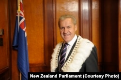 FILE - New Zealand Parliament Speaker David Carter.