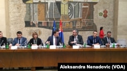 Ministar finansija Srbije Siniša Mali na predstavljanju strateškog dokumenta ekonomskih reformi, Foto: Glas Amerike