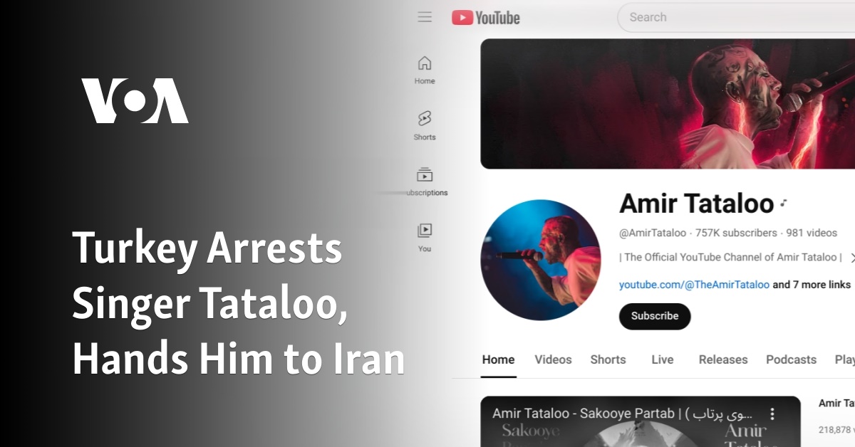 Turkey Arrests Singer Tataloo, Hands Him to Iran