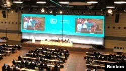 A general view of the climate change negotiations in Bonn, Germany, May 10, 2018. 