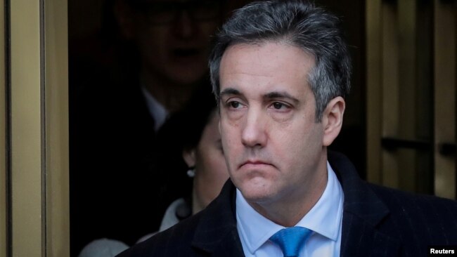 Ông Michael Cohen cựu luật sư của Tổng thống Trump rời tòa án ở New York sau khi bị kết án ngày 12/12/2018.