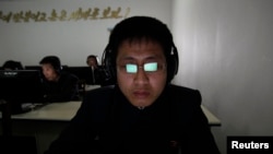 FILE - An internet user is seen in Pyongyang April 9, 2012.