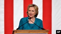 Ứng viên tổng thống của đảng Dân chủ, bà Hillary Clinton.