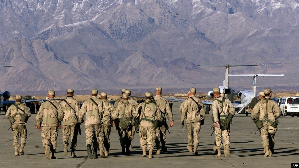 Binh sĩ Hoa Kỳ tại căn cứ không quân Bagram ở Afghanistan.