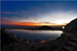 Embung Nglanggeran, salah satu spot wisata di kawasan ini. (Foto: Courtesy/Pokdarwis Nglanggeran)