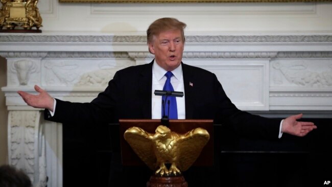 President Donald Trump participates in the 2019 White House Business Session with Our Nation's Governors at the White House in Washington, Feb. 25, 2019.