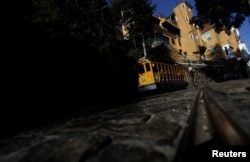 A bonde (tram) is seen in the Santa Teresa neighbourhood in Rio de Janeiro, Brazil, July 14, 2016.