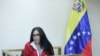 La exsenadora de Colombia, Aida Merlano, habla durante una audiencia en un tribunal en Caracas, Venezuela, el 6 de febrero de 2020.