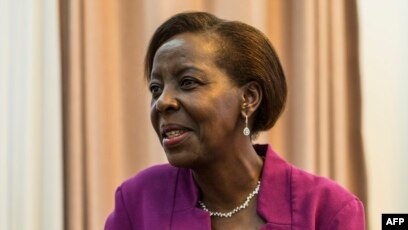 La ministre rwandaise des Affaires étrangères, Louise Mushikiwabo, à son bureau, à Kigali, le 2 août 2018.