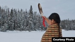 Photo of Adriel Flett, 5, Oji-Cree member of the Garden Hill First Nation, Manitoba, Canada. Courtesy: Steve McDougall.