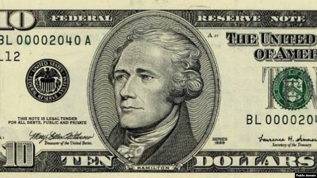 Alexander Hamilton's picture appears today on the ten dollar bill.