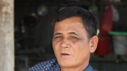 An Ruon, one of the land disputers, said the late Tuy Sros was beaten to unconsciousness by the military police, Banteay Meanchey, Cambodia, January 20, 2020. (Sun Narin/VOA Khmer)