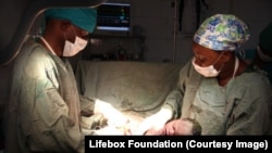 Doctors delivered this baby by emergency Caesarean section. (PHOTO COURTESY OF LIFEBOX)