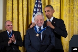 President Obama awards Medal of Freedom to Stephen Sondheim in 2015.