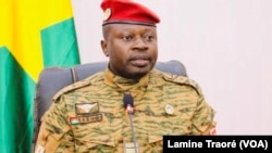 Le Lieutenant-colonel Paul-Henri Sandaogo Damiba, Ouagadougou, le 7 février 2022. (VOA/Lamine Traoré)