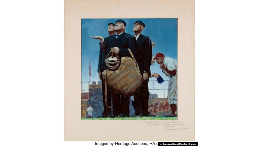 1948 Original Study for "Tough Call" by Norman Rockwell