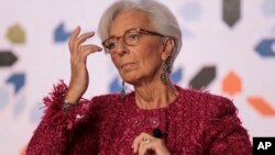 Christine Lagarde, managing director of the International Monetary Fund, attends the opening session of the Opportunities for All economic conference in Marrakech, Morocco, Jan. 30, 2018.